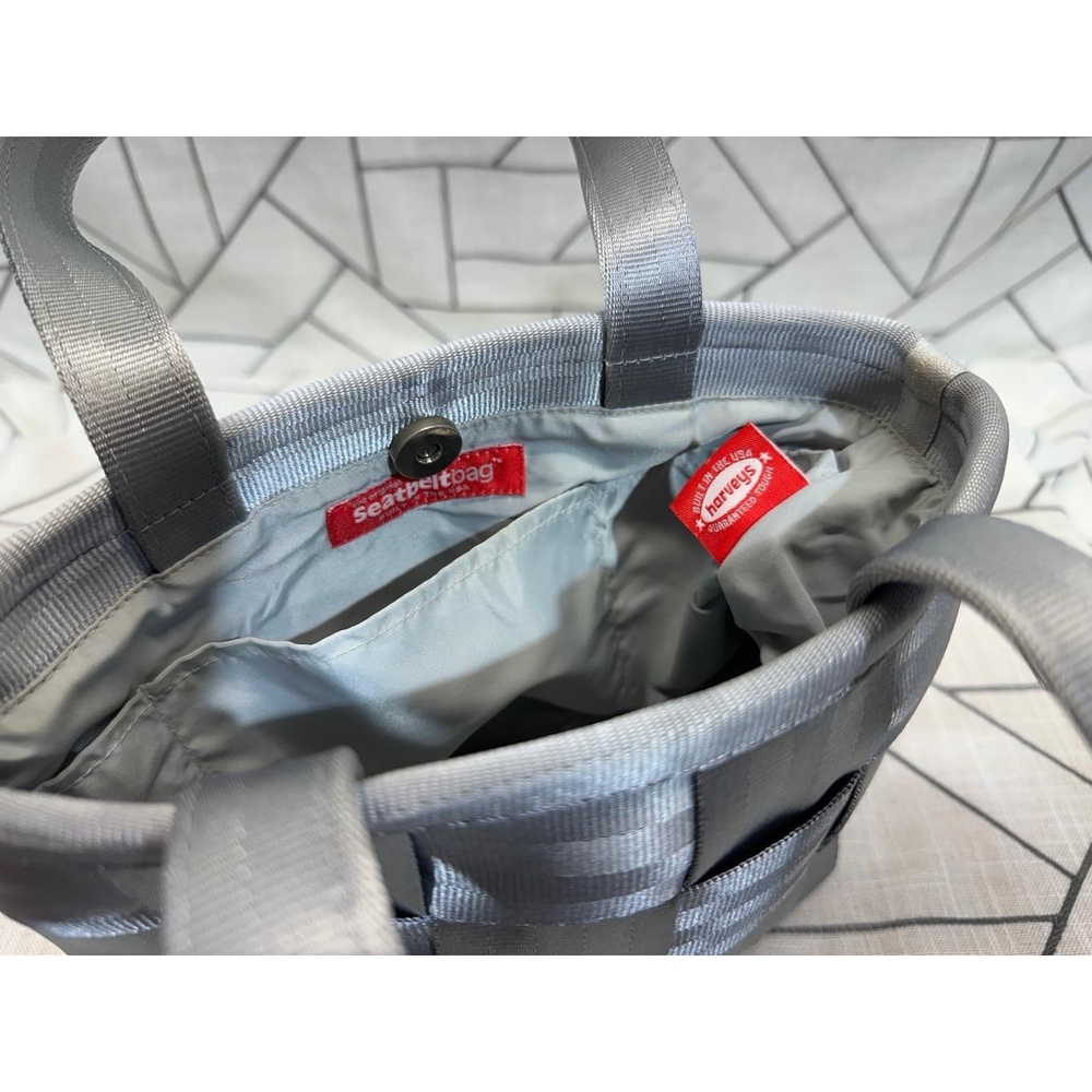 Harvey's Seatbelt Woven Tote‎ Purse Durable Top Handle Gray Womens READ - Picture 11 of 11